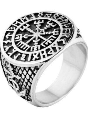 Ring Steel Viking Vegvisir