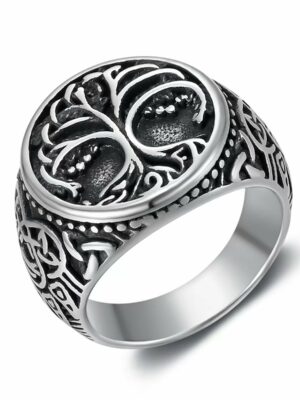 Ring Steel Tree Of Life