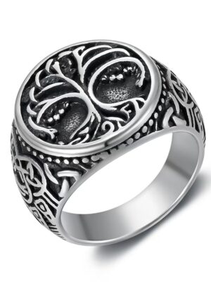 Ring Steel Tree Of Life