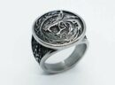 Ring Steel Wolf Head