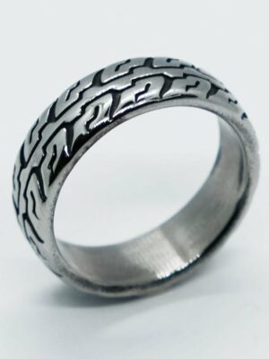 Ring Stainless Steel Ribbed