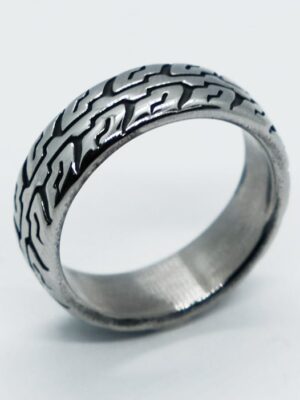 Ring Stainless Steel Ribbed