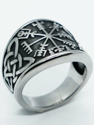 Ring Steel Viking Vegvisir