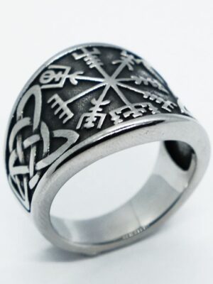 Ring Steel Viking Vegvisir