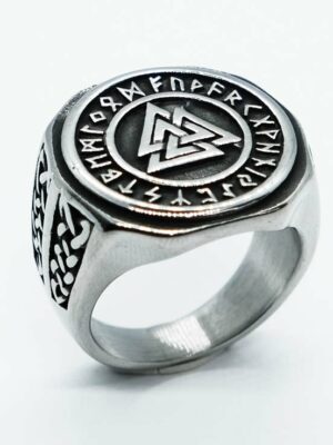 Ring Steel Viking Valknut