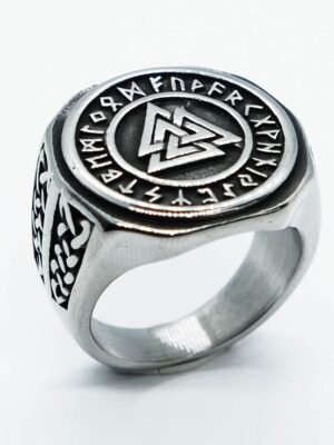 Ring Steel Viking Valknut