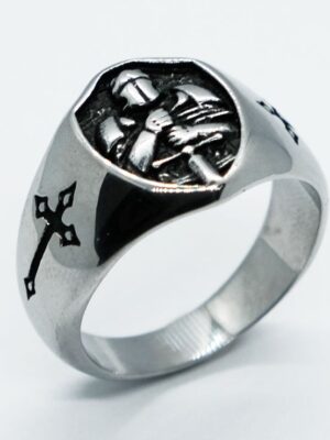 Ring Steel Templar Knight