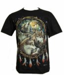 T-Shirt Wolves In Dream Catcher (Various Sizes)