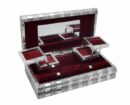 Box Jewellery Metal Maroon 15X8 Inch