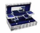 Box Jewellery Metal Blue 15X8 Inch