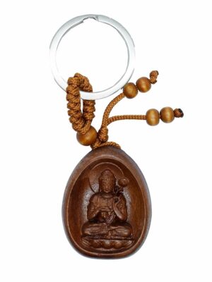 Keyring Wooden Buddha With Lotus