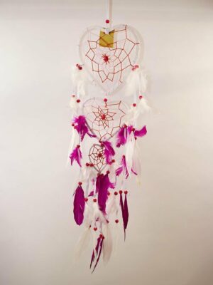 Dream Catcher 3line Heart 17cm