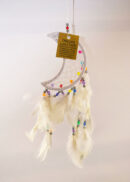 Dream Catcher White Bead 12cm