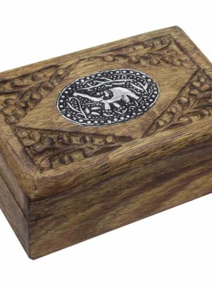 Wooden Box Elephant 6X4 Inch