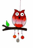 Suncatcher Owl Red 28cm