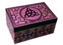 Soapstone Box Triquetra Purple