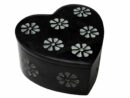 Soapstone Box Heart Black