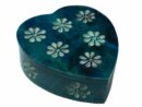 Soapstone Box Heart Turquoise