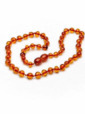 Amber Teething Necklace Cognac For Kids