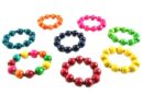 Bracelet Wood Assorted Colours 6pcs For Â£0.35 Each