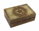 Wood Box Pentagram Circle 7X5 Ich