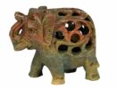 Soapstone Elephant Cut 3 Inch