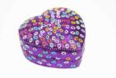 Box Heart Purple Glitter 10cm (4pcs For Â£1.50 Each)