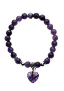 Bracelet Stone Heart Amethyst