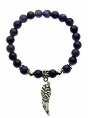 Bracelet Metal Wing Amethyst