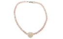 Necklace With Heart Rose Qtz
