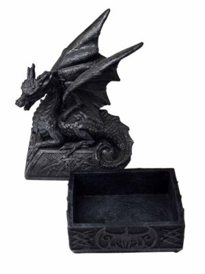 Dragon On Plinth Black