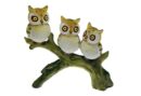 Owls On Perch 15.5X5X15.5cm