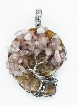 Pendant Rose Q TOL on Ammonite