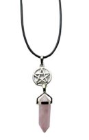 Necklace Fixed Wand Rose Quartz