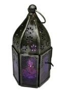 Lantern Candle Holder Purple