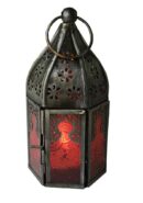 Lantern Candle Holder Red