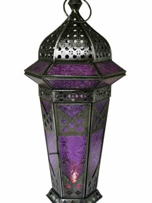 Lantern Candle Holder Purple