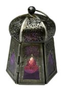 Lantern Candle Holder Purple