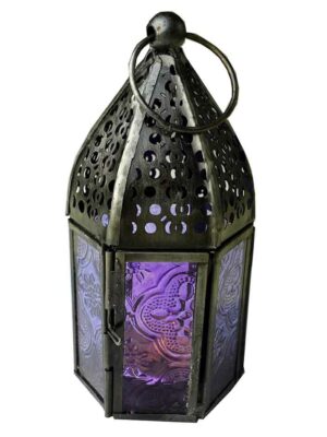 Lantern Candle Holder Purple