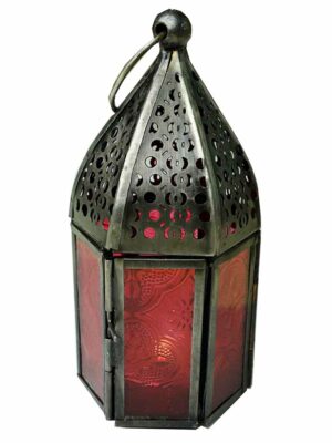 Lantern Candle Holder Red