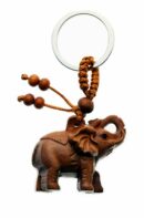 Keyring Elephant Wood