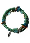 Bracelet Beaded Turq Colour