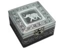 Jewellery Box Metal Elephant