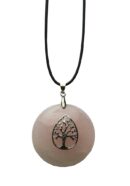 Pendant Tree Of Life Rose Qtz