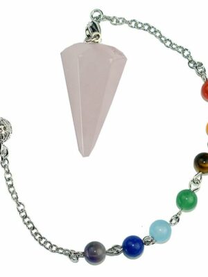 Pendulum Rose Quartz Faceted