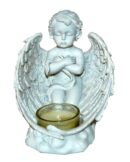 T-Light Holder Cherub White