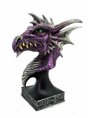 Dragon Head On Stand Purple