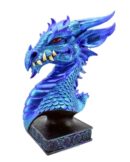 Dragon Head On Stand Blue
