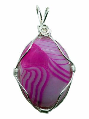 Pendant Pink Agate Stone