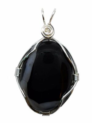 Pendant Black Agate Stone